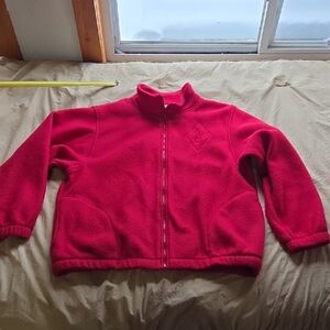 Alfred Dunner Vibrant Red Fleece Jacket PM
